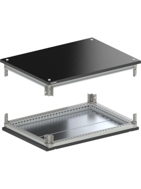 Крыша и основание DKC RAL9005 с направляющими для корпусов CQE N, ШхГ 1200x800 мм, комплект R5NKTB128