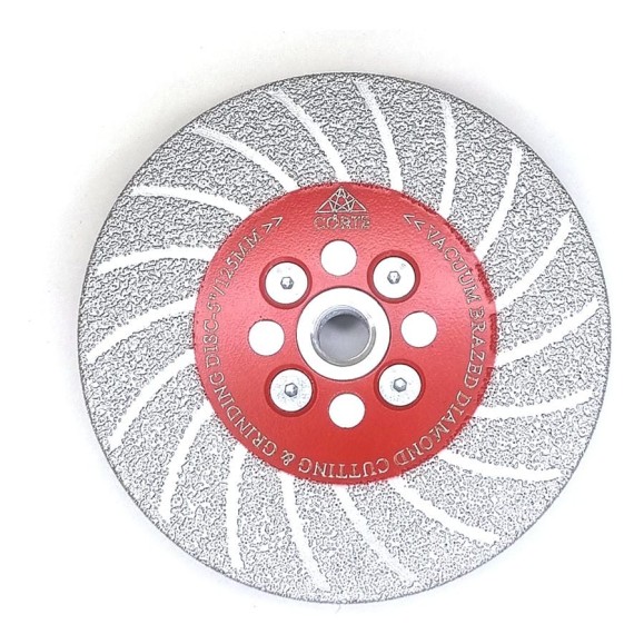 Диск алмазный для УШМ CORTE шлифовально отрезной M14 125 мм. VACUUM FAN VFD125 Диск алмазный для УШМ CORTE шлифовально отрезной M14 125 мм. VACUUM FAN VFD125