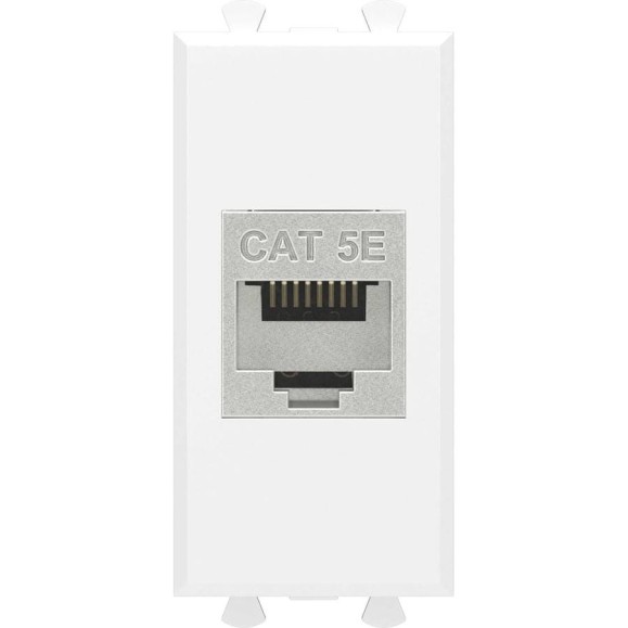 Компьютерная розетка DKC RJ 45, без шторки, модульная, кат.5е, экранированная, Avanti, Белое облако, 1 модуль, 1 шт. 4400761 Компьютерная розетка DKC RJ 45, без шторки, модульная, кат.5е, экранированная, Avanti, Белое облако, 1 модуль, 1 шт. 4400761