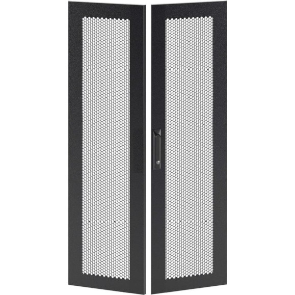 Дверь DKC перфорированная двухстворчатая для IT CQE 1600x600 RAL9005 1 ШТ RBITCPMD1660