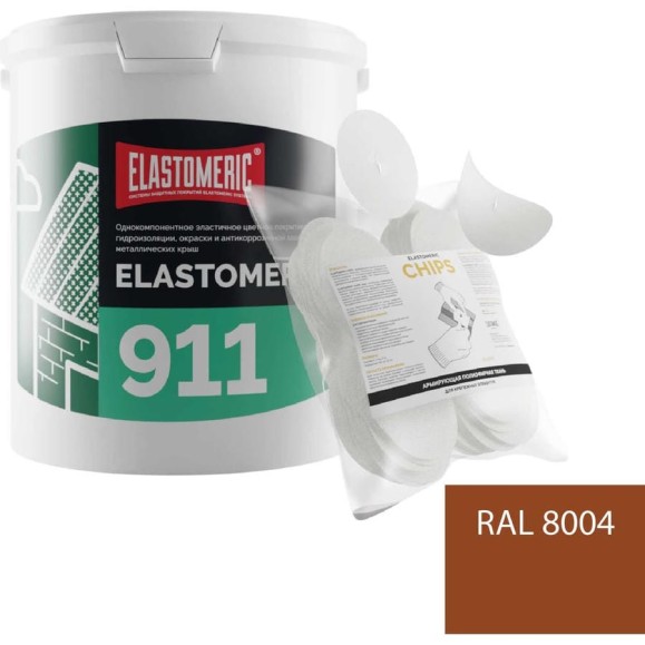 Ремкомплект для гидроизоляции и ремонта кровли Elastomeric Systems Elastomeric 911 (6кг.) терракотовый и Chips 50шт 911_8004_6kg_krug_7 Ремкомплект для гидроизоляции и ремонта кровли Elastomeric Systems Elastomeric 911 (6кг.) терракотовый и Chips 50шт 911_8004_6kg_krug_7
