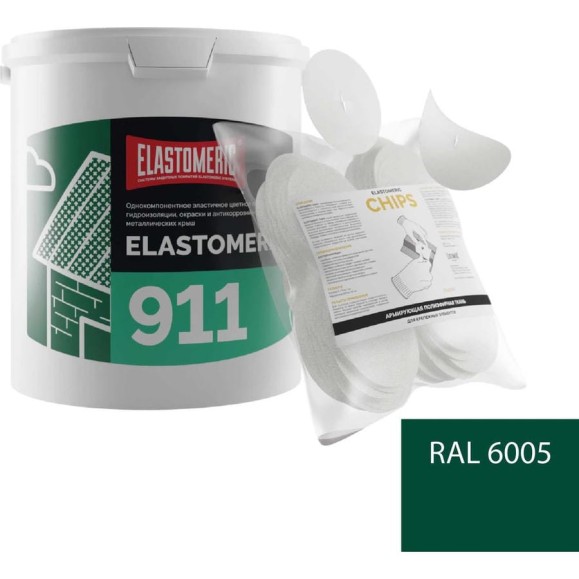 Ремкомплект для гидроизоляции и ремонта кровли Elastomeric Systems 911, 3 кг, зеленый мох и Chips 50 шт. 911_6005_3kg_krug_9 Ремкомплект для гидроизоляции и ремонта кровли Elastomeric Systems 911, 3 кг, зеленый мох и Chips 50 шт. 911_6005_3kg_krug_9