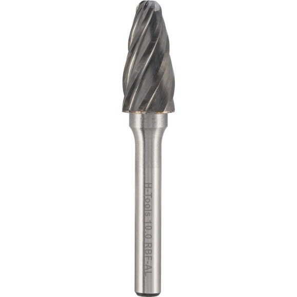 Бор-фреза твердосплавная H-Tools форма F(RBF), 10,0x20x60, S=6мм, HM ALU 116032AHT