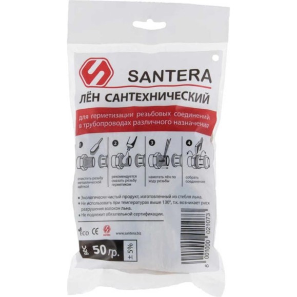 Лён сантехнический SANTERA 50 гр ST57050 Лён сантехнический SANTERA 50 гр ST57050