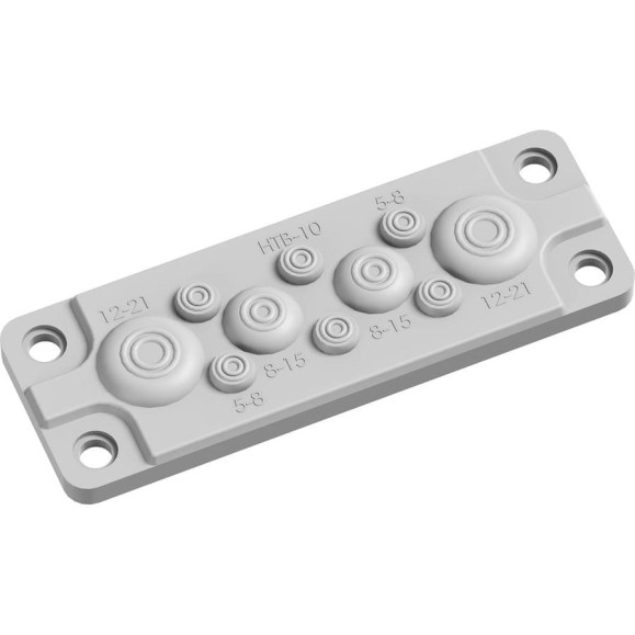 Кабельный ввод DKC FL13, пластик V0 UL94, IP55, +130 -40, 10 отверстий R5HTB10 Кабельный ввод DKC FL13, пластик V0 UL94, IP55, +130 -40, 10 отверстий R5HTB10