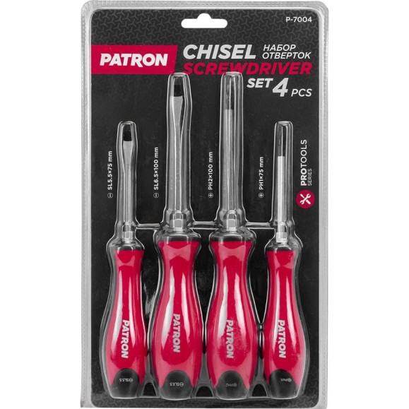 Отвертки Patron набор 4 предмета P-7004(64829)