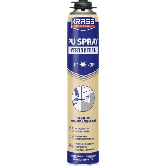 Утеплитель напыляемый KRASS Special PU Spray 0.8 л ЛА-00004213