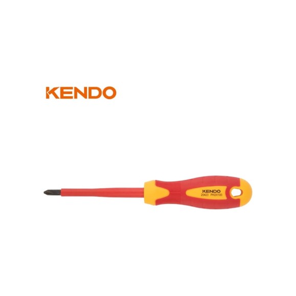 Диэлектрическая отвертка KENDO VDE PH2х100 мм 20423