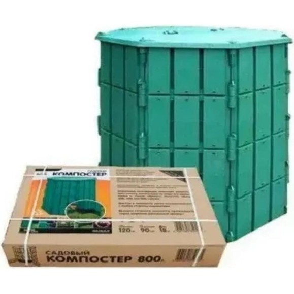 Компостер с крышкой и дном BlackWeld 800л 140160