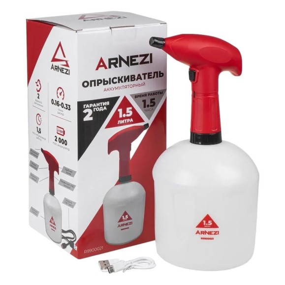 Электрический распылитель опрыскиватель ARNEZI 1,5 л, аккумуляторный Li-ion 2000 mAh R9900021