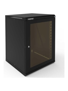 Шкаф настенный телекоммуникационный SUPRLAN стеклянная дверь ТВЛ-12U-600-450-СР-9005 05-1203 черный