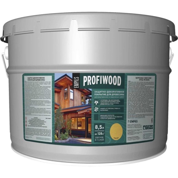Защитно-декоративное покрытие для древесины PROFIWOOD (сосна; 9 л; 8 кг) 75911 Защитно-декоративное покрытие для древесины PROFIWOOD (сосна; 9 л; 8 кг) 75911