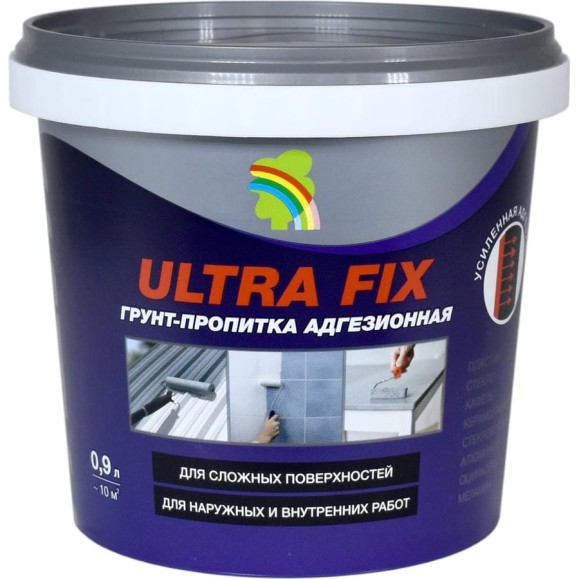 Адгезионная грунт-пропитка Радуга Ultra Fix 0,9 л 4630058020710 4630058024749 Адгезионная грунт-пропитка Радуга Ultra Fix 0,9 л 4630058020710 4630058024749