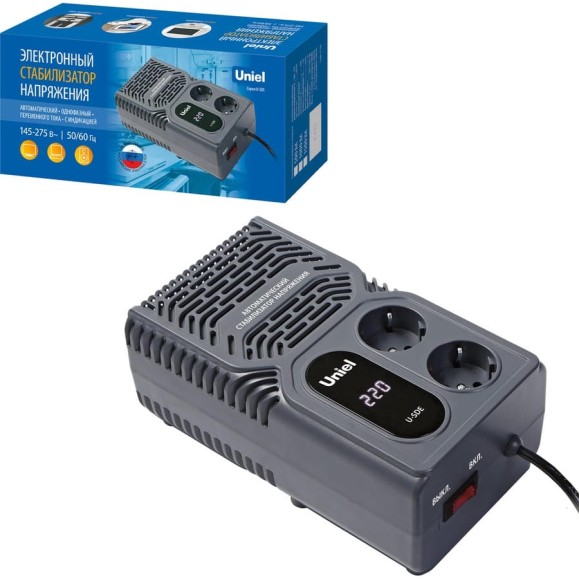 Стабилизатор напряжения настольный Uniel U-SDE 1000W UL-00012767