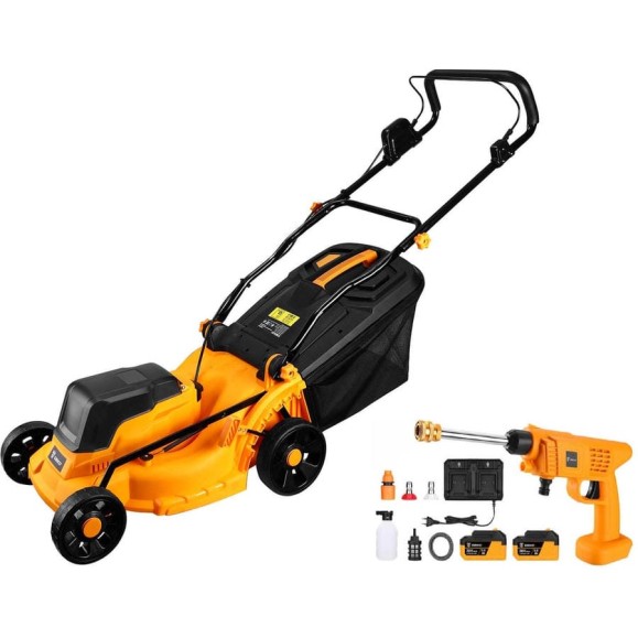 Газонокосилка аккумуляторная бесщеточная DEKO DKLM40V, 2x20 В, 2x5.0Aч, 370мм + мойка аккумуляторная DKCW25 085-2025 Газонокосилка аккумуляторная бесщеточная DEKO DKLM40V, 2x20 В, 2x5.0Aч, 370мм + мойка аккумуляторная DKCW25 085-2025
