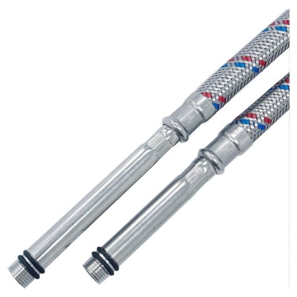 Подводка для смесителя СТМ удлиненный штуцер сталь 1/2xM10x120 см (пара) CWFHL120 Подводка для смесителя СТМ удлиненный штуцер сталь 1/2xM10x120 см (пара) CWFHL120