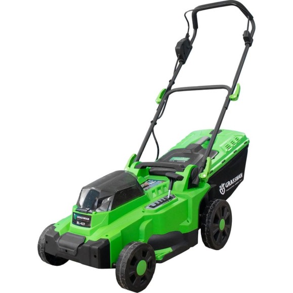 Газонокосилка аккумуляторная Grassman BL-437, 21+21V, ширина 37см, травосбор. 35л (1/9) 020287 Газонокосилка аккумуляторная Grassman BL-437, 21+21V, ширина 37см, травосбор. 35л (1/9) 020287