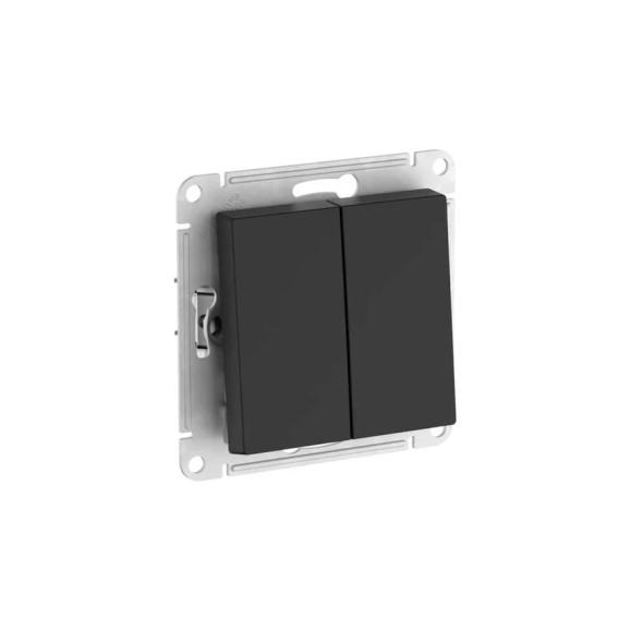 2-клавишный переключатель Systeme Electric ATLASDESIGN RRR сх.6/2, 10АХ, механизм, КАРБОН ATN001065R