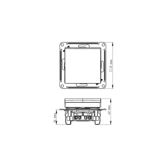1-клавишный переключатель с подсветкой Systeme Electric ATLASDESIGN, сх.6а, 10АХ, мех., быстрозажимные клеммы, мокко ATN000663S