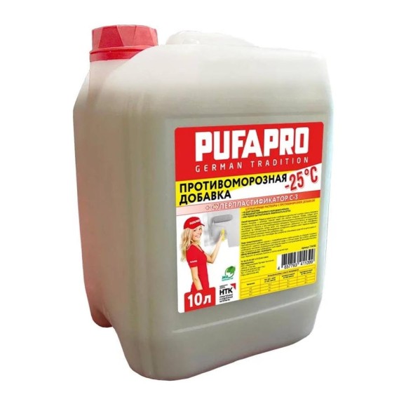 Противоморозная добавка PUFAPRO с пластификатором С-3 10 л -25 Темная 776002 Противоморозная добавка PUFAPRO с пластификатором С-3 10 л -25 Темная 776002