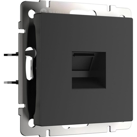 Розетка Ethernet RJ-45 WERKEL W5120108 cat. 6A, экранированная, черный матовый a069685