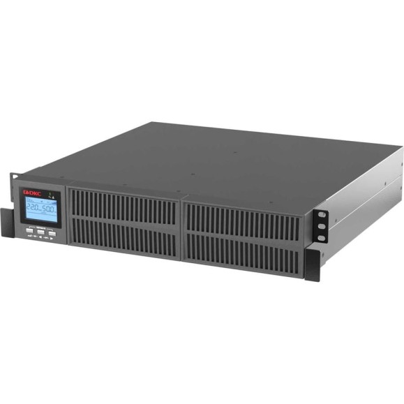 Источник бесперебойного питания DKC серии Small Rackmount, онлайн, 3000 ВА/2700 Вт, 1/1, 8xIEC C13, EPO, USB, RS 232, Rack 2U, з/у 1А, 6x9Ач 1 ШТ SMALLR3A5I