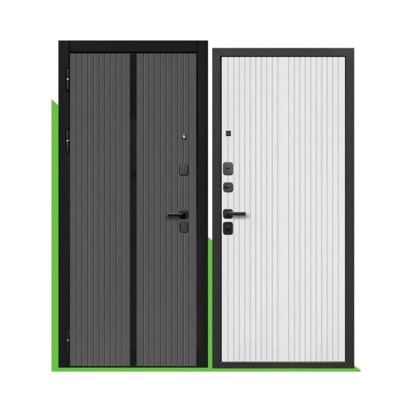 Дверь входная DIVA Foreman Ф-9 2050x860, левая, Графит - Белый матовый УТ-00084195 Дверь входная DIVA Foreman Ф-9 2050x860, левая, Графит - Белый матовый УТ-00084195