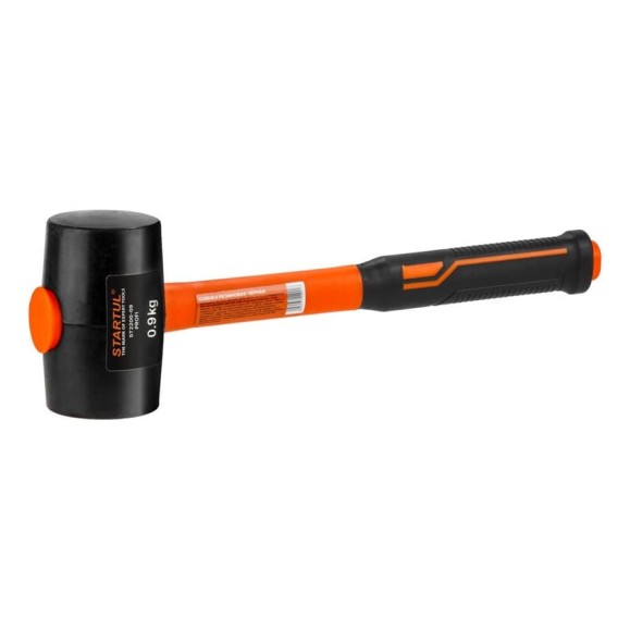 Киянка резиновая STARTUL черная, 0.9кг, с фибергл. рукояткой PROFI ST2200-09