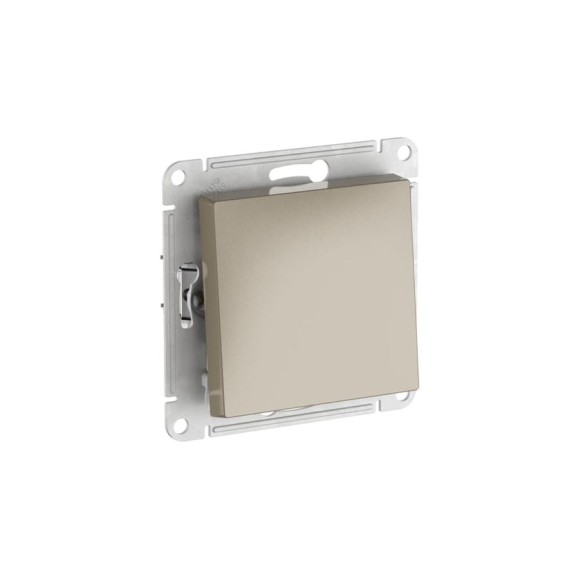 1-клавишный переключатель Systeme Electric ATLASDESIGN, сх.6, 10АХ, мех., быстрозажим. клем., ШАМПАНЬ ATN000561S