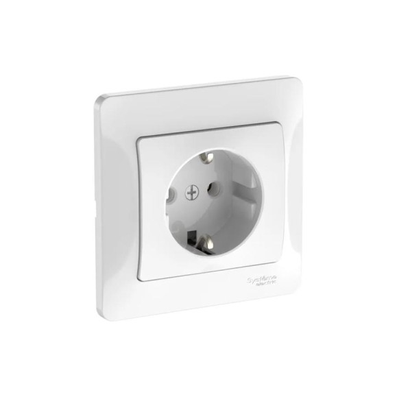 Розетка Systeme Electric GLOSSA с заземлением, 16А, в сборе, быстрозажим. клем., БЕЛЫЙ GSL000142S Розетка Systeme Electric GLOSSA с заземлением, 16А, в сборе, быстрозажим. клем., БЕЛЫЙ GSL000142S