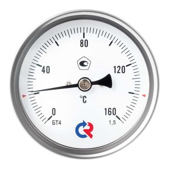 Термометр РОСМА БТ-41.211 (0-120С) ДК80 L=46 G1/2, общетехн., гильза латунь, 1.5 D070-00934