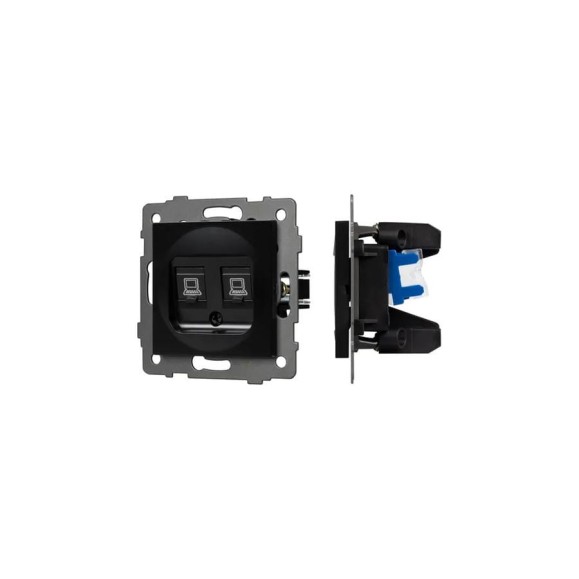 Механизм компьютерной розетки Arlight двойной SCT-MPC2-PL-BK-V 1шт 0 049853 Механизм компьютерной розетки Arlight двойной SCT-MPC2-PL-BK-V 1шт 0 049853