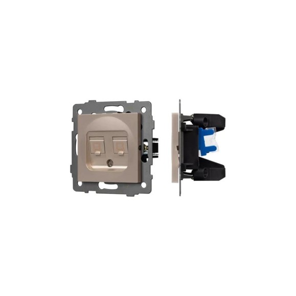 Механизм компьютерной розетки Arlight двойной SCT-MPC2-PL-GD-V 1шт 0 049850 Механизм компьютерной розетки Arlight двойной SCT-MPC2-PL-GD-V 1шт 0 049850