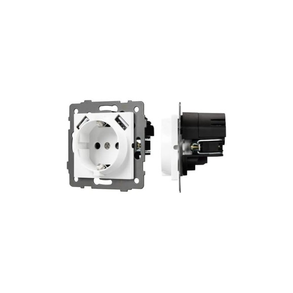 Механизм розетки с быстрой USB зарядкой Arlight SCT-MUAC-PL-WH-V 1шт 0 049822 Механизм розетки с быстрой USB зарядкой Arlight SCT-MUAC-PL-WH-V 1шт 0 049822
