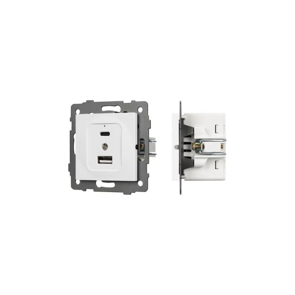 Механизм USB розетки Arlight SCT-MUAC-PL-WH-V 1шт 049839 Механизм USB розетки Arlight SCT-MUAC-PL-WH-V 1шт 049839