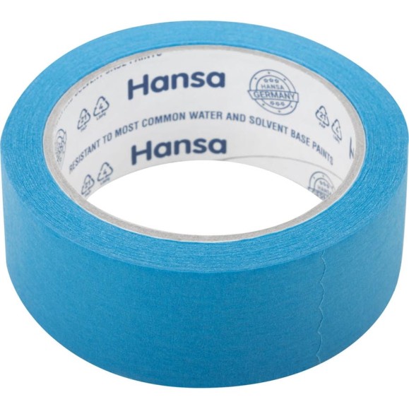 Фасадная малярная лента HANSA синяя, 38 мм 25 м 703038