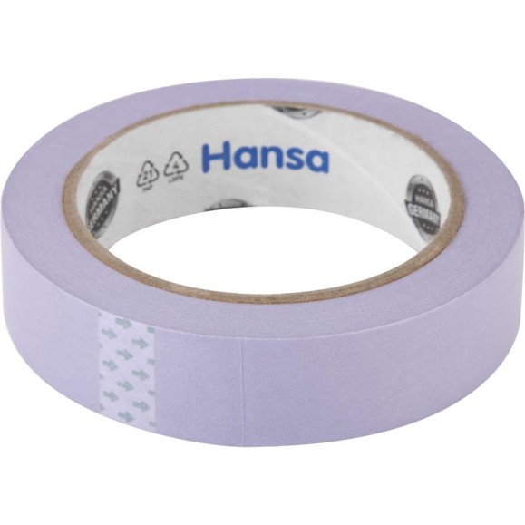 Малярная лента HANSA Professional из японской рисовой бумаги для деликатных поверхностей, фиолетовая, 25 мм 50 м 702725