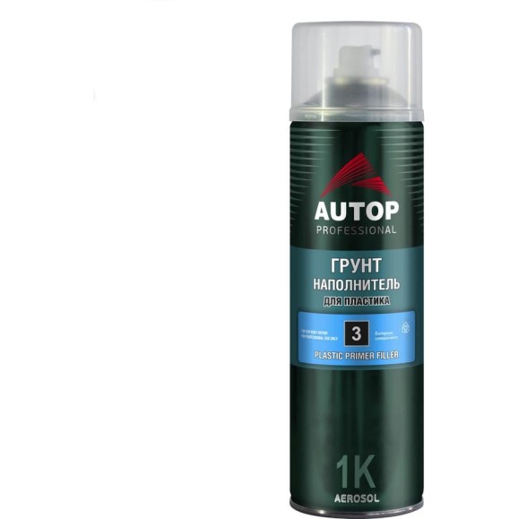 Грунт наполнитель для пластика AUTOP Professional №3, серый, аэрозоль 650 мл ATP-A07830 Грунт наполнитель для пластика AUTOP Professional №3, серый, аэрозоль 650 мл ATP-A07830