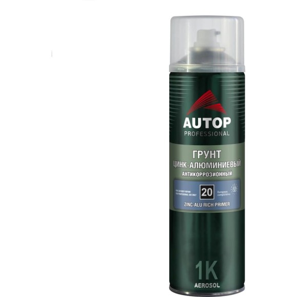 Грунт цинк-алюминиевый AUTOP Professional №20 антикоррозионный, аэрозоль 650 мл ATP-A07815