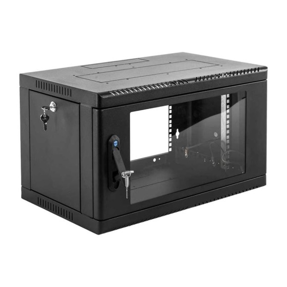 Шкаф телекоммуникационный ЦМО настенный, сварной, 6U, 600х350, съемные стенки, дверь стекло, черный ШРН-6.350-9005 Шкаф телекоммуникационный ЦМО настенный, сварной, 6U, 600х350, съемные стенки, дверь стекло, черный ШРН-6.350-9005