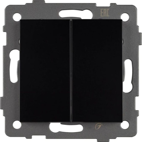 Механизм выключателя двухклавишный проходной Arlight SWT-MKP2-PL-BK-V 1шт 0 049893 Механизм выключателя двухклавишный проходной Arlight SWT-MKP2-PL-BK-V 1шт 0 049893