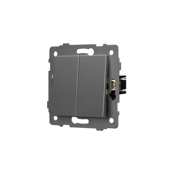 Механизм выключателя двухклавишный проходной Arlight SWT-MKP2-PL-GR-V 1шт 0 049894 Механизм выключателя двухклавишный проходной Arlight SWT-MKP2-PL-GR-V 1шт 0 049894