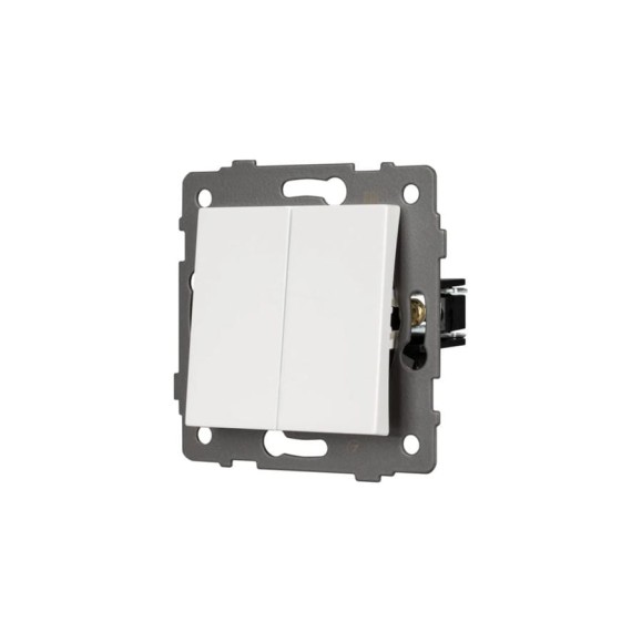 Механизм выключателя двухклавишный проходной Arlight SWT-MKP2-PL-WH-V 1шт 0 049892 Механизм выключателя двухклавишный проходной Arlight SWT-MKP2-PL-WH-V 1шт 0 049892