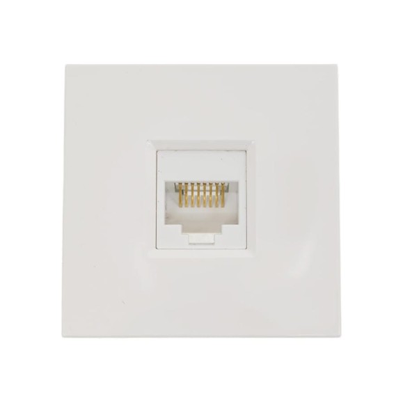 Розетка информационная Systeme Electric В45 СУ К.5Е для кабель-канала БЕЛ. RAL9010 RIN-144K5E-BE