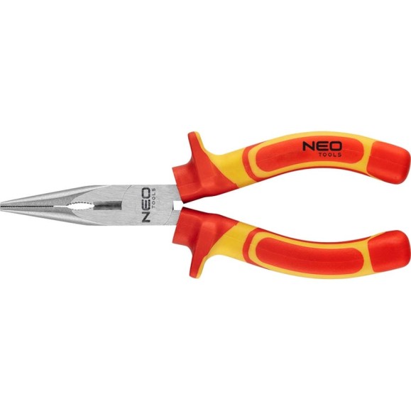 Плоскогубцы NEO Tools удлиненные прямые, 160 мм, 1000 В, CrV, полированные 01-223 Плоскогубцы NEO Tools удлиненные прямые, 160 мм, 1000 В, CrV, полированные 01-223