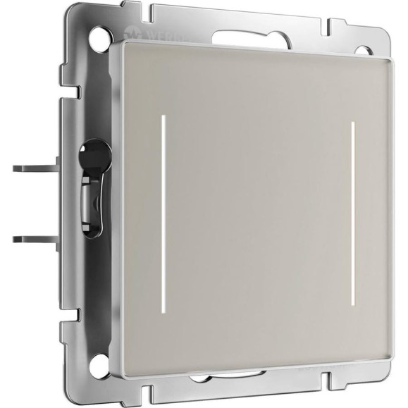 Двухклавишный сенсорный выключатель WERKEL W4522014 с подсветкой (дымчатый) a069763