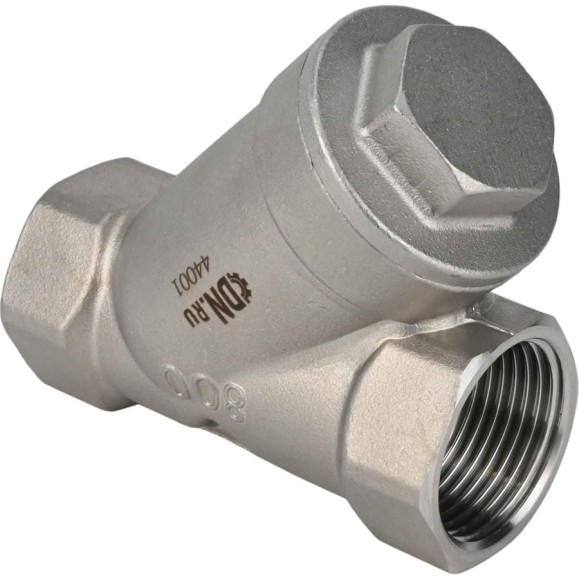Клапан обратный пружинный DN.ru 316-316-PTFE-T Ду32, Ру40, Y-образный D100-03807