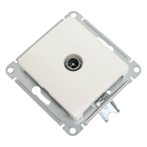 TV розетка Systeme Electric Glossa Перламутр проходная 4DB SE GSL000692