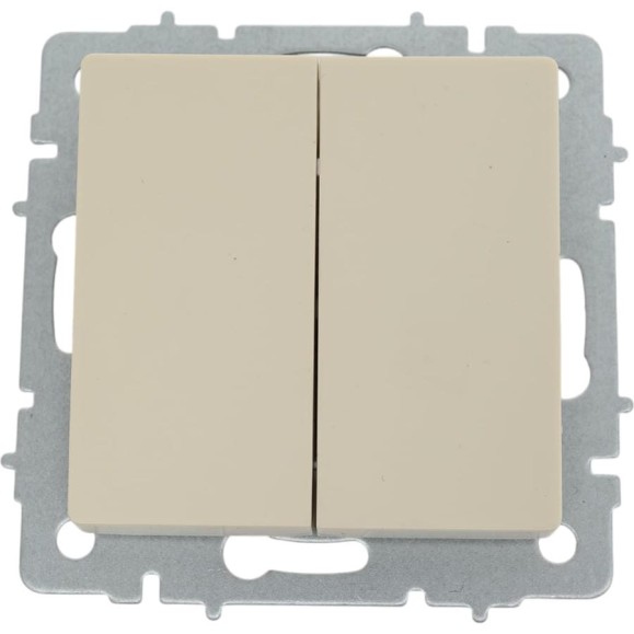 2-клавишный выключатель IEK Brite 10а вс10-2-0-бркр бежевый BR-V20-0-10-K10 2-клавишный выключатель IEK Brite 10а вс10-2-0-бркр бежевый BR-V20-0-10-K10
