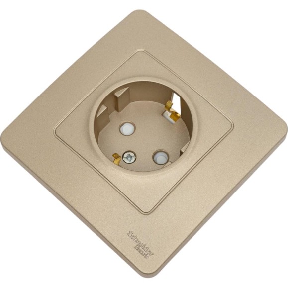 Розетка Systeme Electric Blanca с/у, с заземлением, со шторками, 16а, 250в, титан BLNRS001114 Розетка Systeme Electric Blanca с/у, с заземлением, со шторками, 16а, 250в, титан BLNRS001114